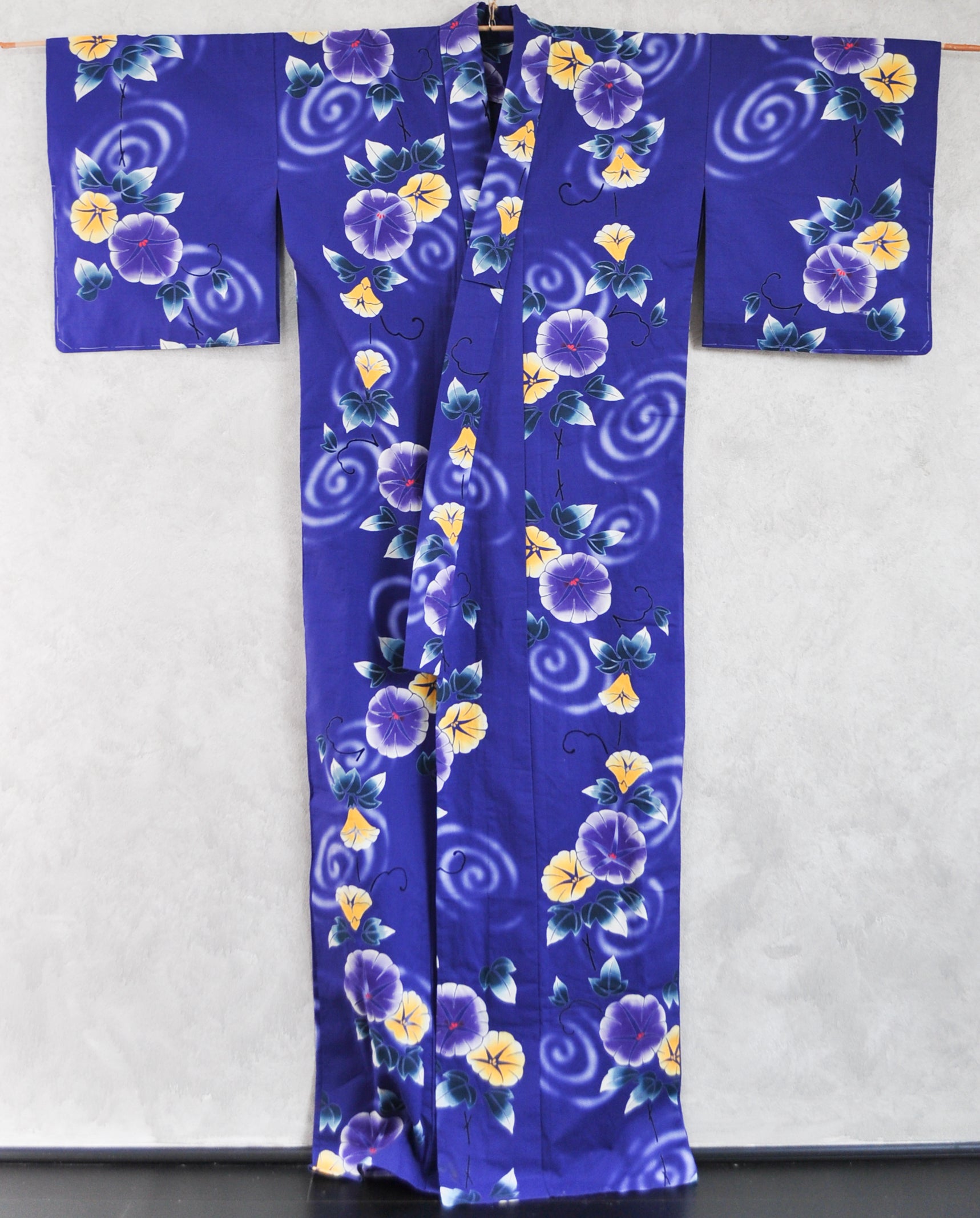 The Lady Asagao Morning Glory Print Yukata Tall Fit